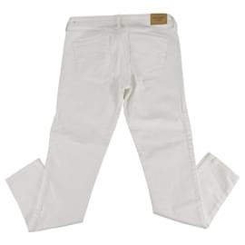 Abercrombie & Fitch-Abercrombie & Fitch pantalones vaqueros ajustados blancos de mezclilla pantalones sz 25-Blanco
