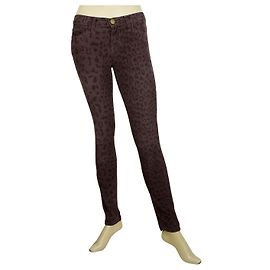 Current Elliott Pantalones de pana de pana para bebé con estampado animal de leopardo morado 24 Morado oscuro