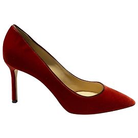 Jimmy Choo Romy 85 Décolleté in velluto rosso Rosso