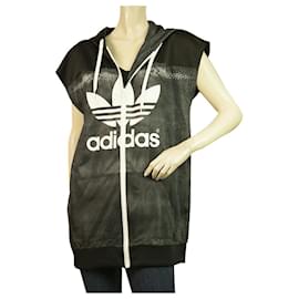 Adidas-Adidas Rita Ora Mystic Moon preto esportivo casual jaqueta colete sem mangas tamanho US S-Preto