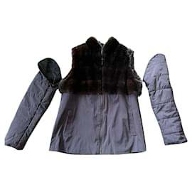 Autre Marque-Jacket convertible into waistcoat-Dark brown