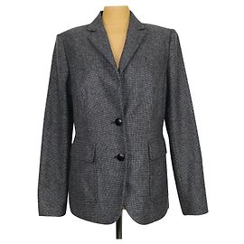 Escada Jacke aus Wolle Grau Grau