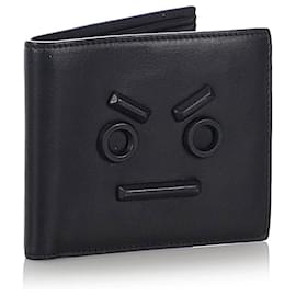 Fendi-Fendi Black Leather Bifold Wallet-Black
