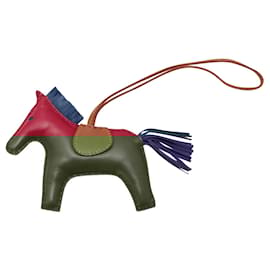 Hermès-Burgundy Grigri Rodeo Charm MM Size-Red,Dark red