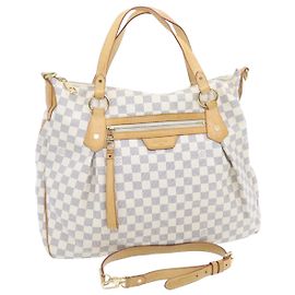 LOUIS VUITTON Damier Azur Evora MM 2Sac cabas Way N41133 Auth LV 19132 Autre