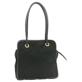 Céline-CELINE Nylon Tote Bag Black Auth ar3739-Black