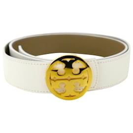 Cinturón reversible Tory Burch Blanco