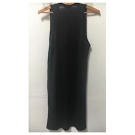 Isabel Marant Etoile-Vestido negro de longitud media sin mangas-Negro