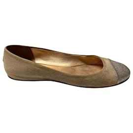 Jimmy Choo-Jimmy Choo Watson Flats en Daim Beige-Marron,Beige