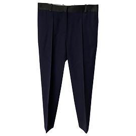 Céline Calça Reta Celine em Lã Azul Azul
