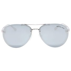 Óculos de Sol Michael Kors Abilene em Metal Prateado Prata Metálico