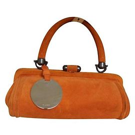 Bolsa clutch Givenchy em camurça laranja Laranja