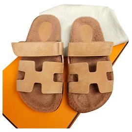 Hermès Hermes Chypre Sandals  EU37.5 Beige