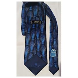 Lanvin-Cravates-Noir,Bleu,Autre