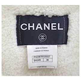 Chanel-Chanel Grey Shearling Hooded Coat-Grey