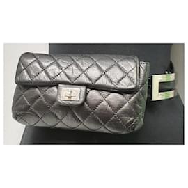 Chanel-Uniform chanel fanny pack / pouch-Black,Silvery
