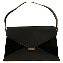 Céline Borsa a tracolla Diamond in pelle nera Nero