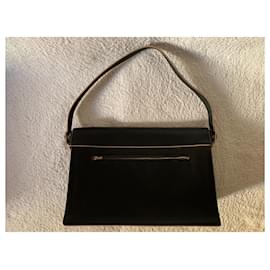 Céline-Black leather Diamond shoulder bag-Black