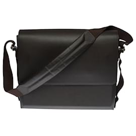 Louis Vuitton-Superb Fonzie men's messenger bag in brown monogram imprinted glossy leather-Brown