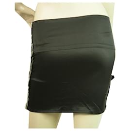 Autre Marque-Charlotte Solnicki Black Round Large Sequins Front Elasticated Mini Skirt sz XS-Black