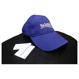 Balenciaga-[Usado] BALENCIAGA 505985 310 b5 / Boné de beisebol bordado com logotipo / Unissex / L-Azul