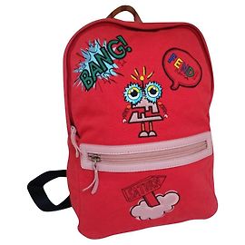 Mochila Fendi vermelha com patch Vermelho