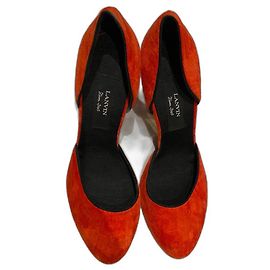 Escarpins Lanvin en cuir rouge Rouge