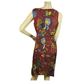 Love Moschino-Moschino Love Multicolor Knee Length Sleeveless Draped Viscose Dress Sz 42-Multiple colors