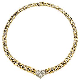 inconnue Panzerkette Halskette, diamantgepflastertes Herz. Andere