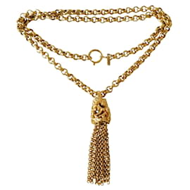 Salvatore Ferragamo-Long necklaces-Golden