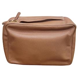 Autre Marque-Serapian leather beauty bag-Beige