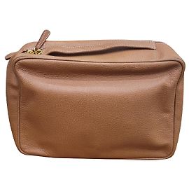 Autre Marque Bolsa de beleza de couro serapian Bege