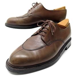 JM Weston-JM WESTON DERBY HALF HUNTING SHOES 598 9E 43 LARGE BROWN LEATHER SHOES-Brown