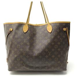 Louis Vuitton-LOUIS VUITTON NEVERFULL GM M HANDBAG40990 MONOGRAM CABAS HAND BAG CANVAS-Brown