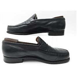 JM Weston-JM WESTON LOAFERS 180 8.5D 42.5 BLACK LEATHER TAPPING SHOES-Black
