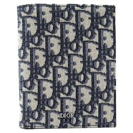 Christian Dior-NEW CHRISTIAN DIOR PASSPORT CASE IN BLUE OBLIQUE CANVAS + NEW BOX-Blue