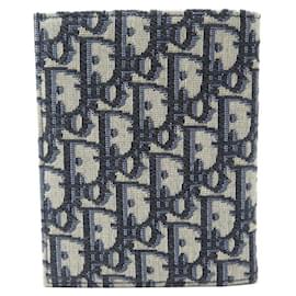 Christian Dior-NEW CHRISTIAN DIOR PASSPORT CASE IN BLUE OBLIQUE CANVAS + NEW BOX-Blue