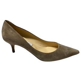 Jimmy Choo Romy Kitten Heels in Grey Suede Grey