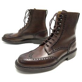 Autre Marque NUOVI STIVALI ISLAY RANGERS CROCKETT & JONES 6.5E 40.5 Leather Marrone