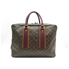 Louis Vuitton-SACOCHE LOUIS VUITTON BEQUIA PORTE DOCUMENT GEANT EN TOILE MONOGRAM BRIEFCASE-Marron