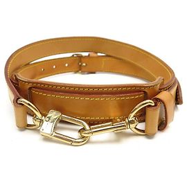 LOUIS VUITTON BANDOULIERE 30MM CUIR PR KEEPALL CROSSBODY STRAP HANDBAG Caramel