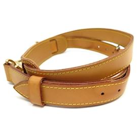 Louis Vuitton-LOUIS VUITTON BANDOULIERE 30MM CUIR PR KEEPALL CROSSBODY STRAP HANDBAG-Caramel