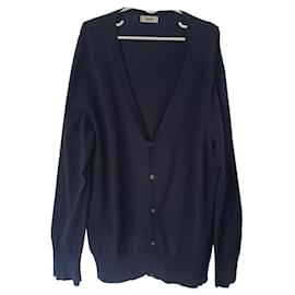 Acne Strickjacke Marineblau Baumwolle Marineblau