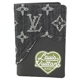 Louis Vuitton-Nigo LV Made Black Monogram Denim Pocket Organizer Card Wallet-Other