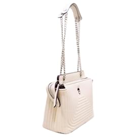 Fendi-Fendi White DotCom Click Leather Shoulder Bag-White