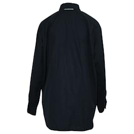 Balenciaga-Balenciaga Oversized Long Sleeves Shirt in Black Cotton-Black