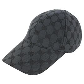 Balenciaga Size Large Black Monogram Hacker Cap Baseball Hat Other