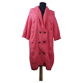 Samsoe & Samsoe Sonja Cardigan lang rosa Wolle Pink