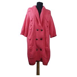 Cardigan long Sonja rose Samsoe & Samsoe laine Rose