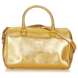 Borsone per bebè classico metallizzato oro Saint Laurent D'oro